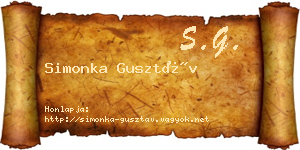 Simonka Gusztáv névjegykártya