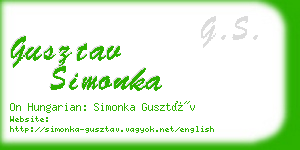 gusztav simonka business card